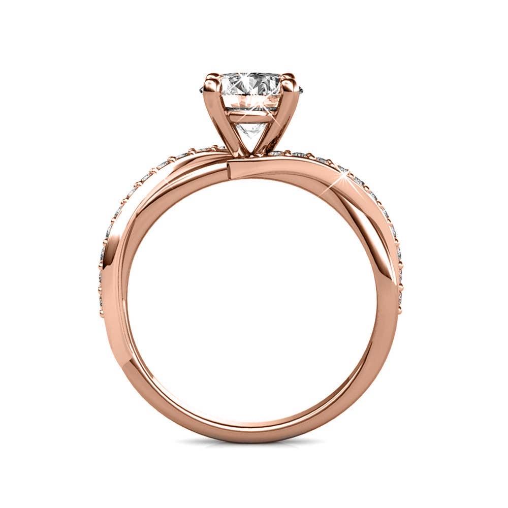 Eleanor Ring - Roségoud en kristal