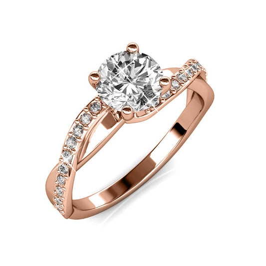 Eleanor Ring - Roségoud en kristal