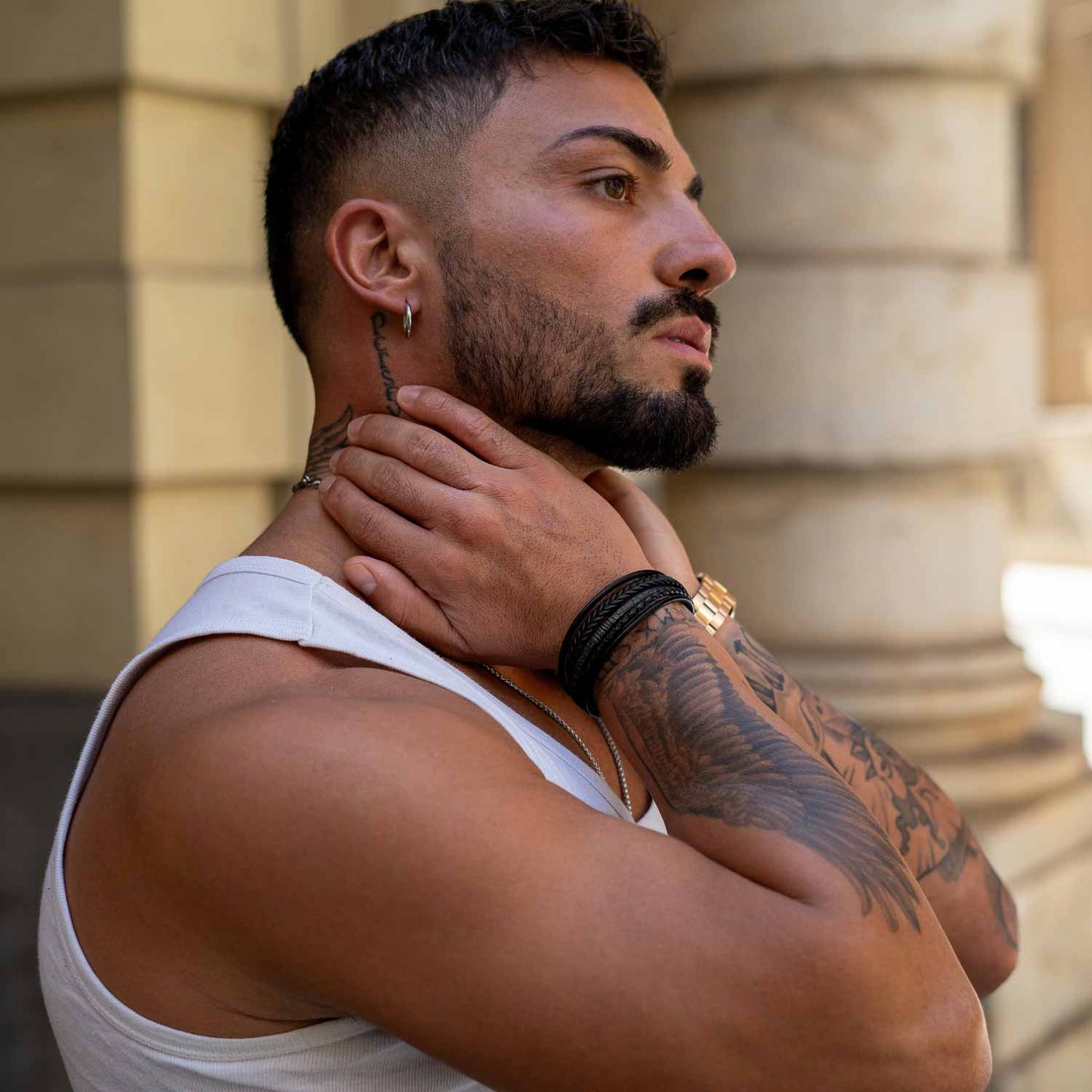 Armband van wild leer