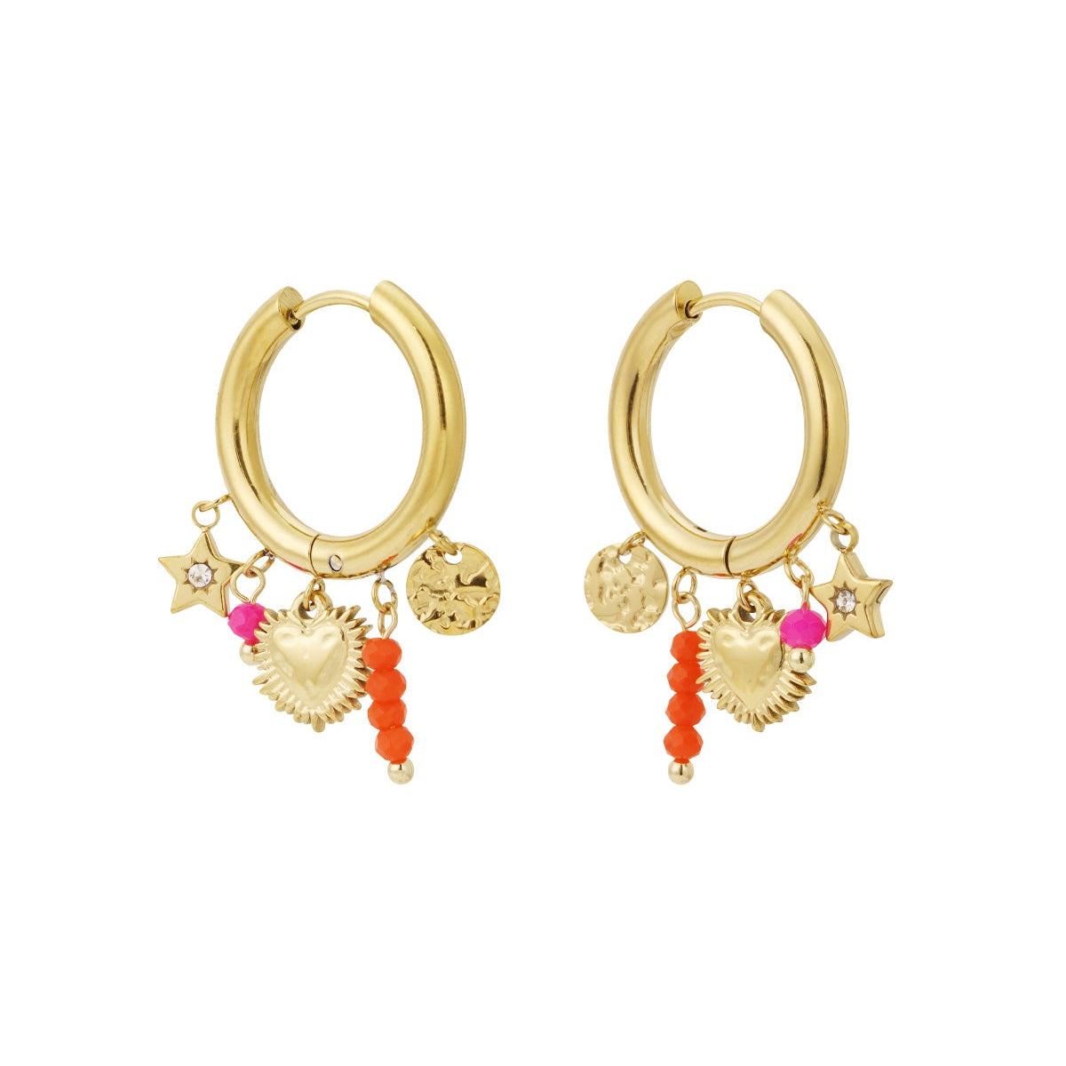 Zomerse oorbellen goud