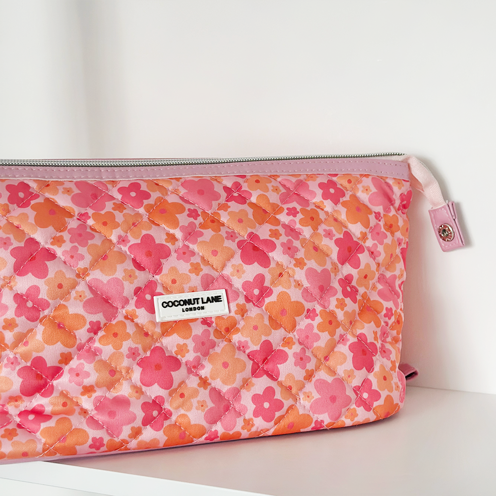 Magic Lifestyle Pouch - Gewatteerde roze en oranje bloemen