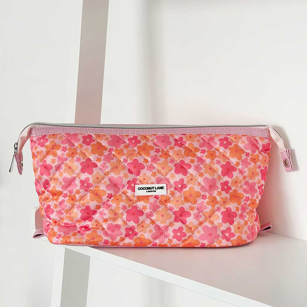 Magic Lifestyle Pouch - Gewatteerde roze en oranje bloemen