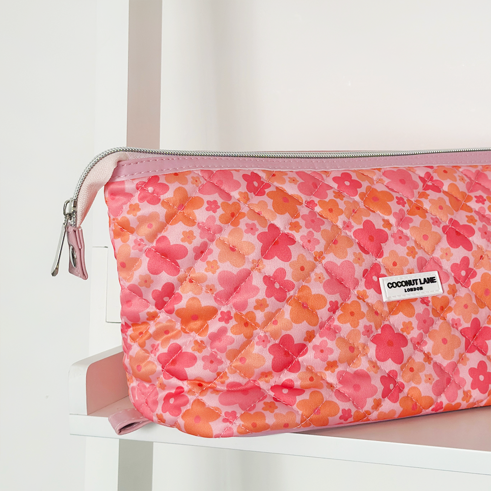 Magic Lifestyle Pouch - Gewatteerde roze en oranje bloemen