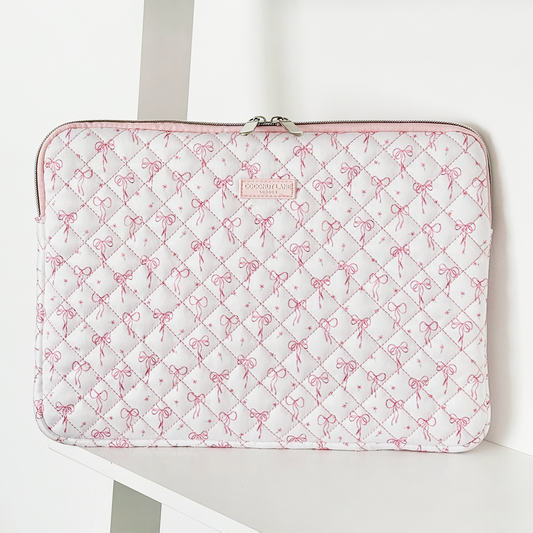 Gewatteerde Fijne Strikjes Laptophoes