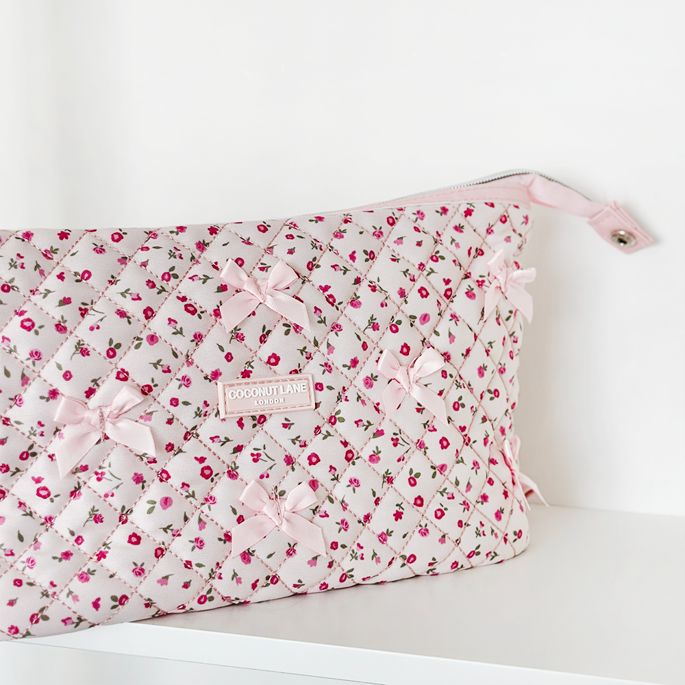 Magic Lifestyle Pouch - Gewatteerde roze aquarelbloemen