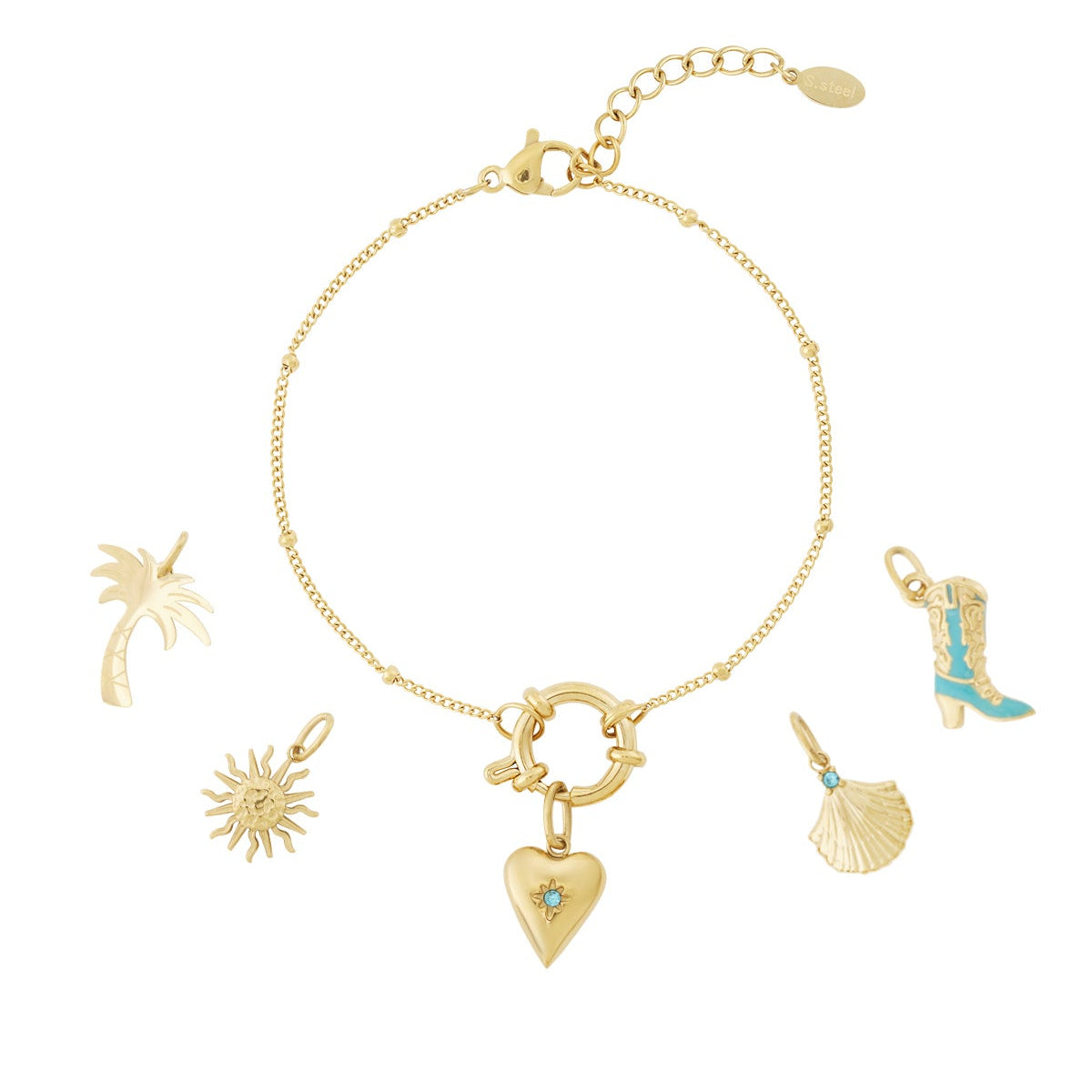 DIY gouden armband laars