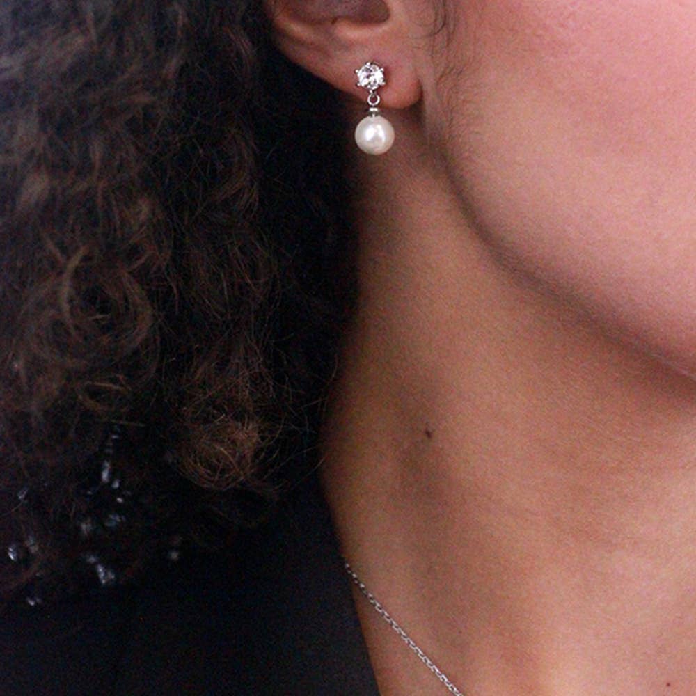 Pauline oorbellen in zilver en kristal