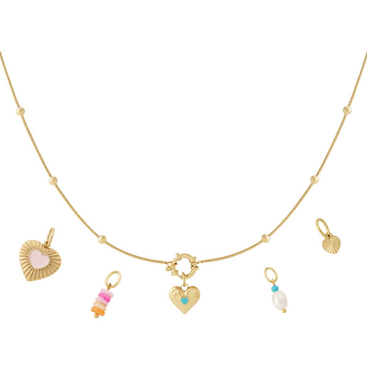 DIY gouden schattige hart ketting