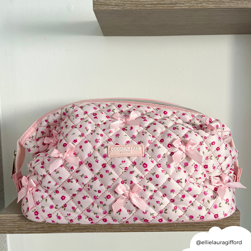 Magic Lifestyle Pouch - Gewatteerde roze aquarelbloemen