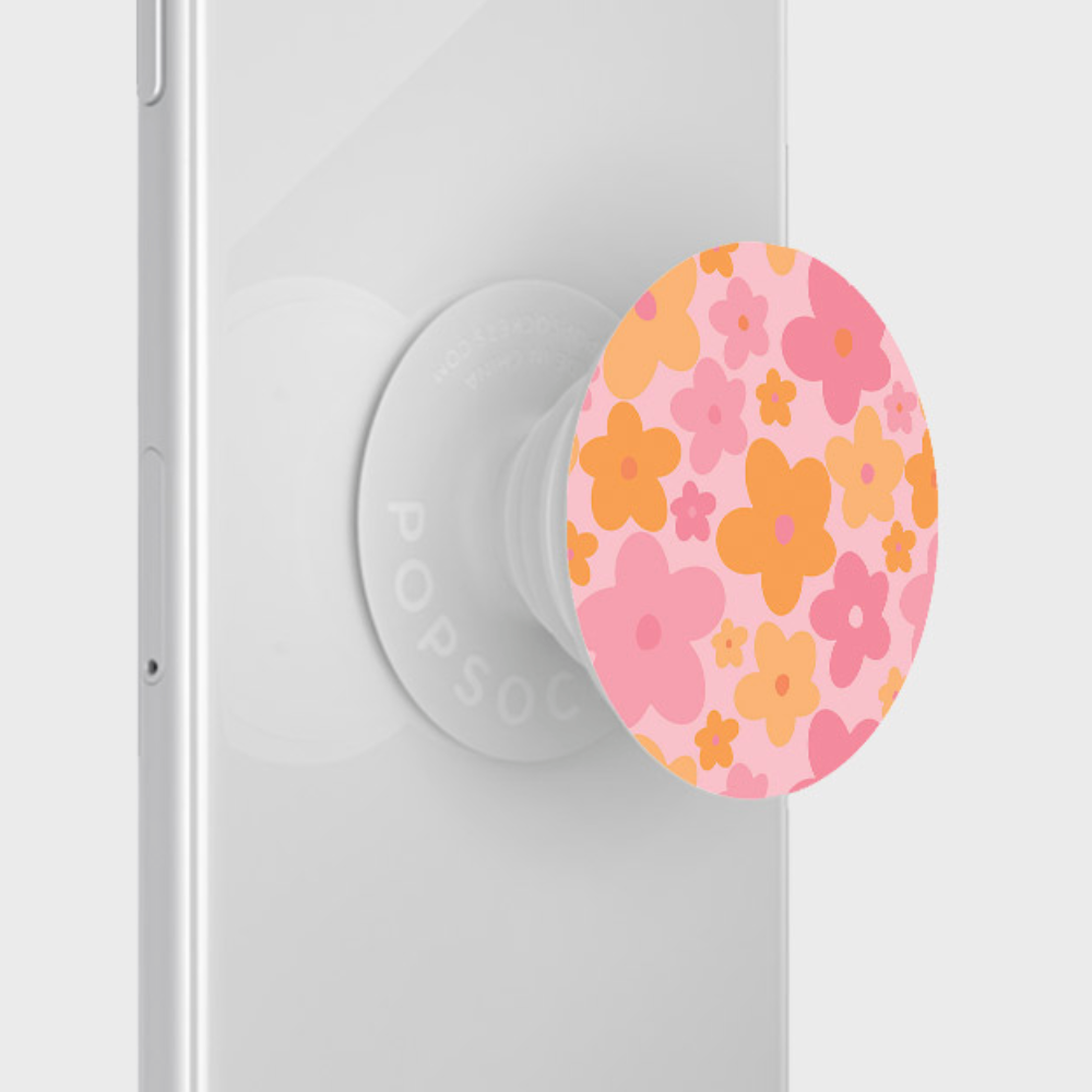 PopSocket Grip - roze en oranje bloei