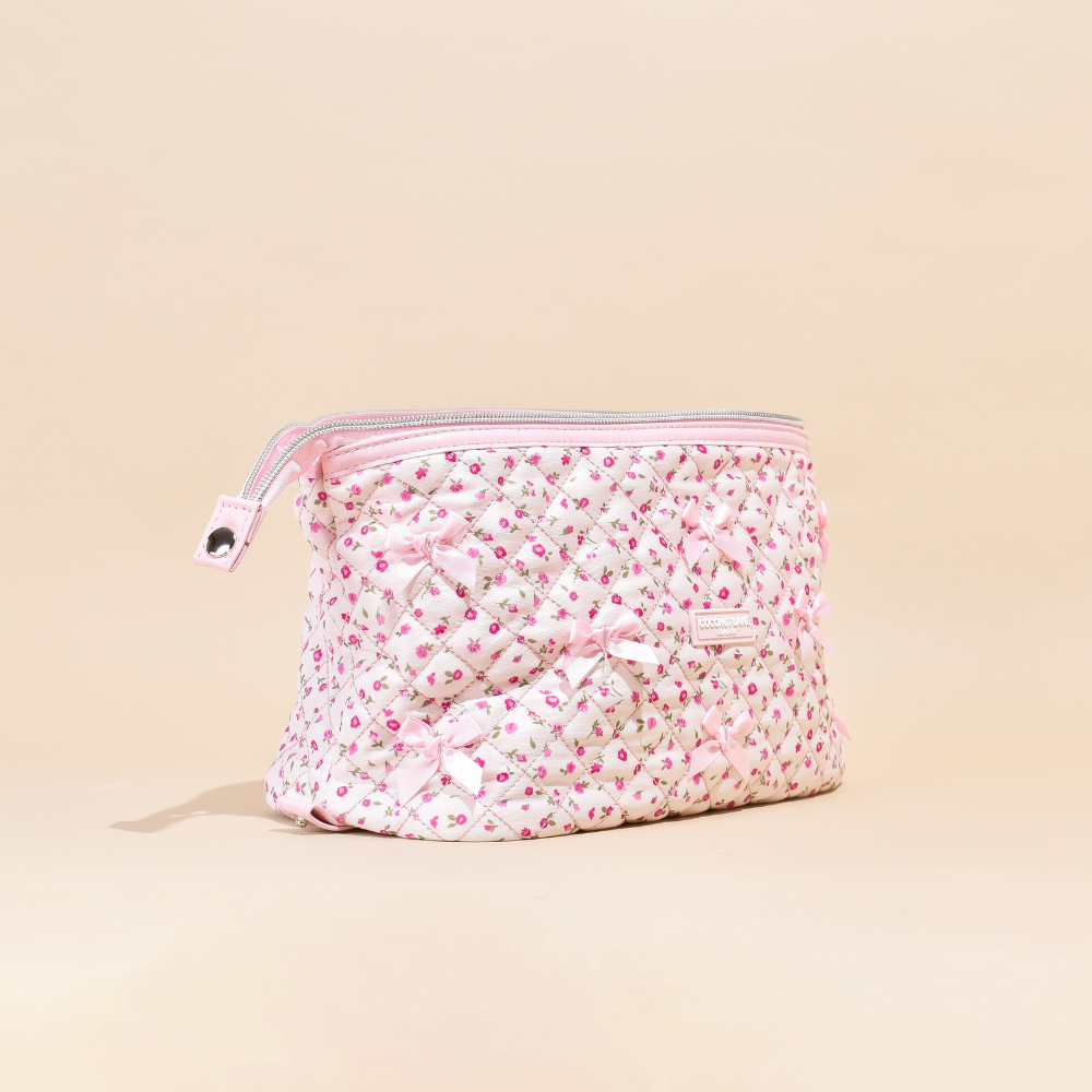 Magic Lifestyle Pouch - Gewatteerde roze aquarelbloemen