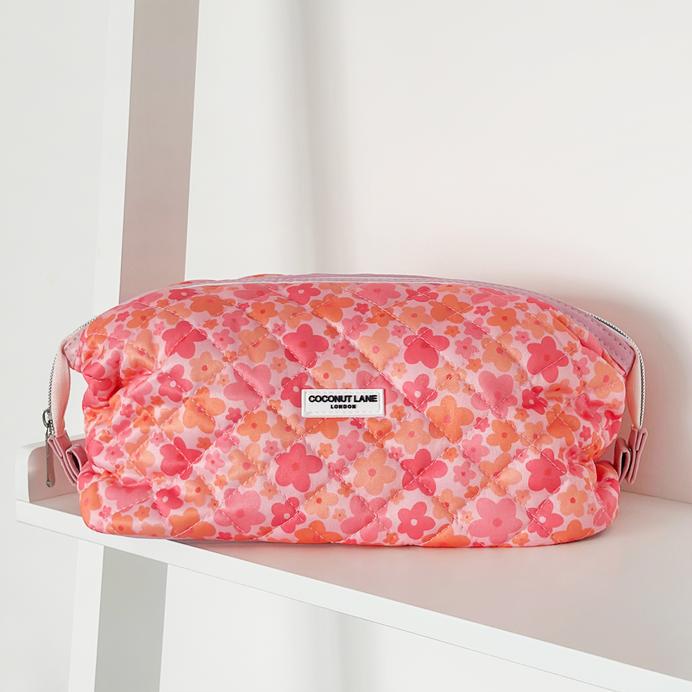 Magic Lifestyle Pouch - Gewatteerde roze en oranje bloemen