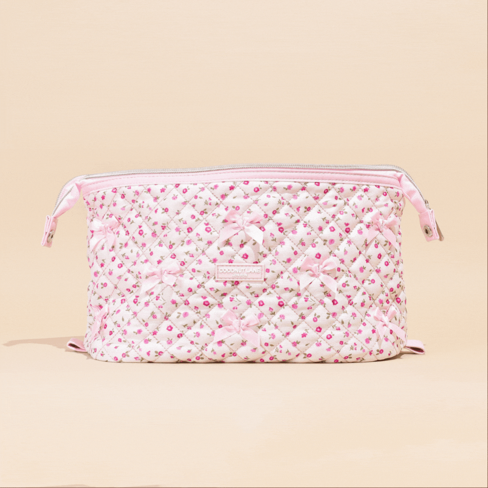 Magic Lifestyle Pouch - Gewatteerde roze aquarelbloemen