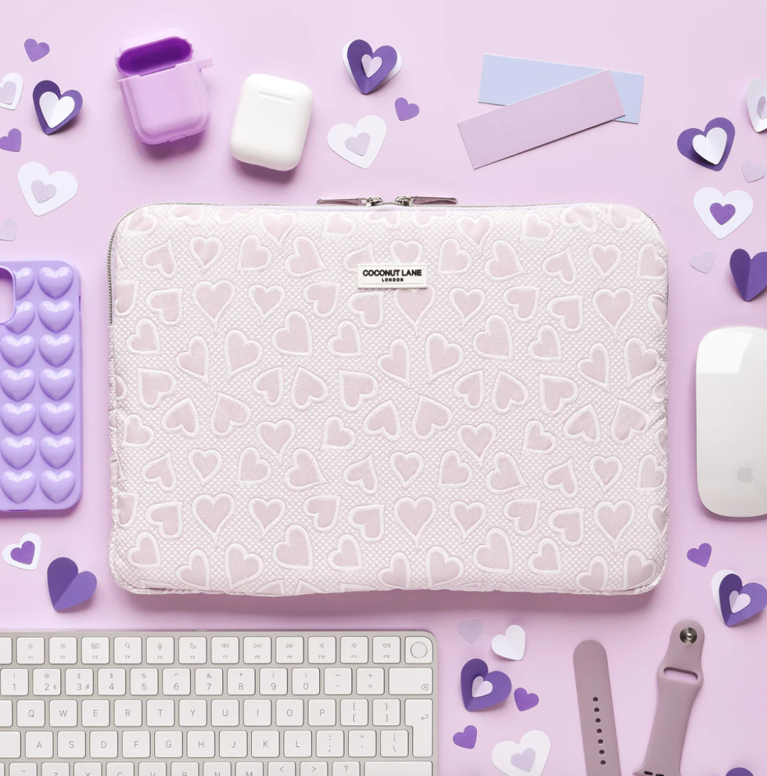 Lilac Hearts laptophoes