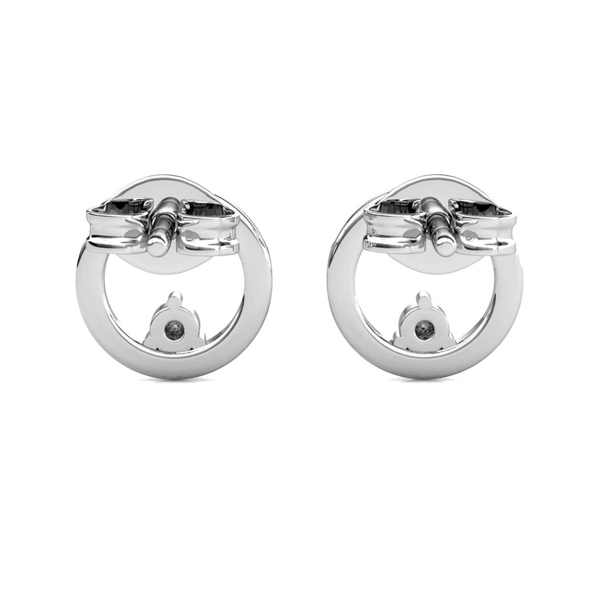 Clarine oorbellen - zilver en kristal