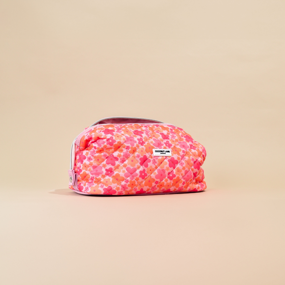 Magic Lifestyle Pouch - Gewatteerde roze en oranje bloemen