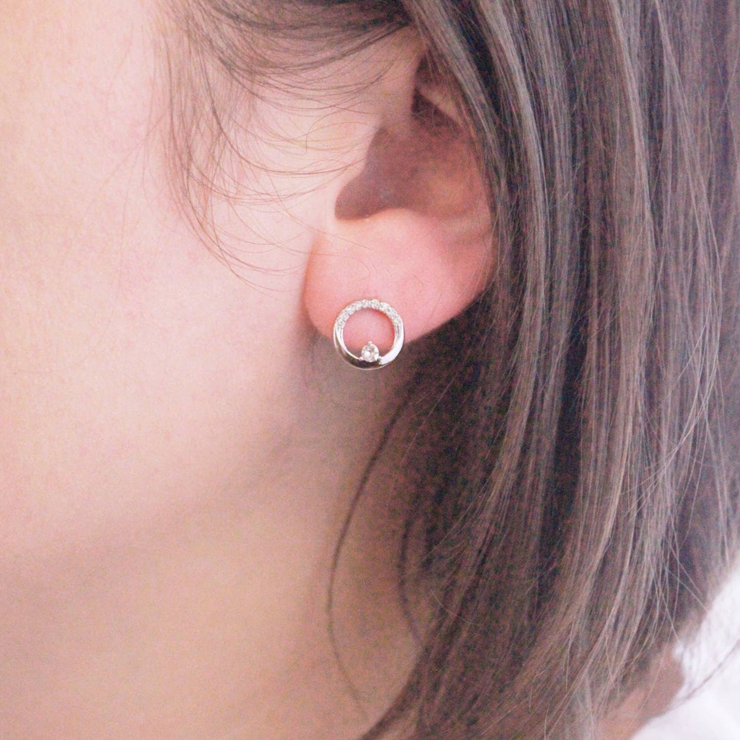 Clarine oorbellen - zilver en kristal